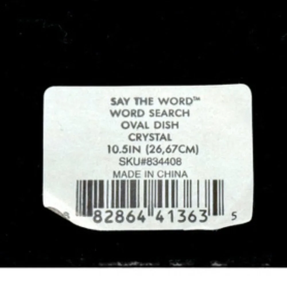 Kate Spade x Lenox Crystal "Say The Word Search" Oval Dish - Picture 4 of 4